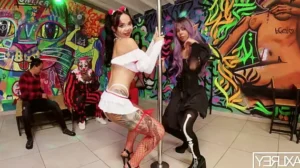 Halloween Party fucking the blonde and the petite