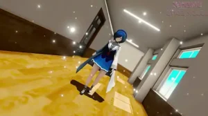 time stop hentai otdmtmk vtuber aogr undress sex school corridor mmd 3d blue hair clip 1733436364